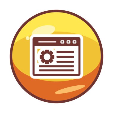 Ağ ayarı. Web simgesi basit illüstrasyon 