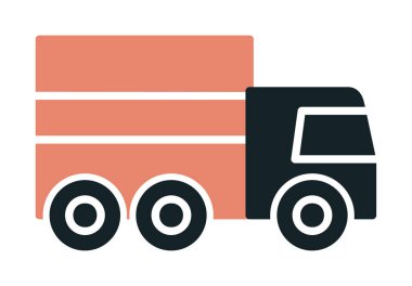 kamyon simgesi, vektör illüstrasyonu