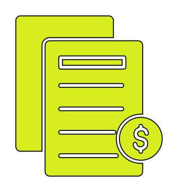 Bill düz simgesi, vektör illüstrasyonu