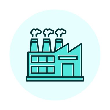 Factory icon, vector illustration simple design