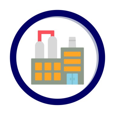 Factory icon, vector illustration simple design