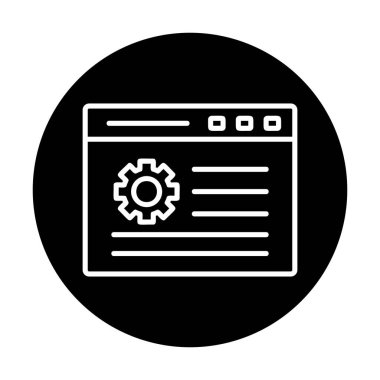 Ağ ayarı. Web simgesi basit illüstrasyon 