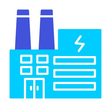 Elektrik fabrikası renkli vektör simgesi
