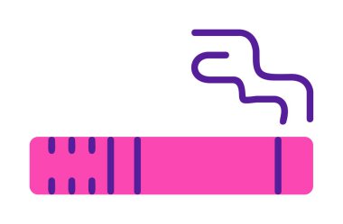 sigara yassı simgesi, vektör illüstrasyonu  