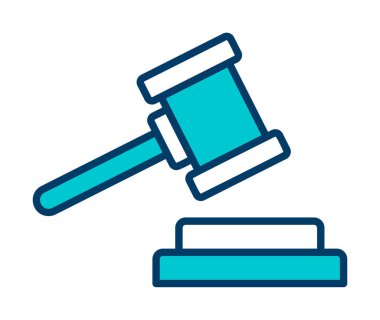 Adalet hukuku simgesi vektör illüstrasyonu