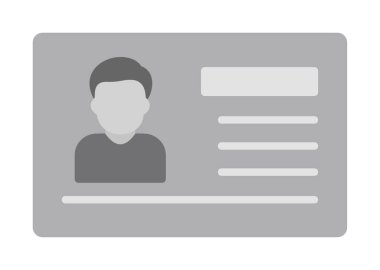 Visa belgesi simgesinin vektör illüstrasyonu 