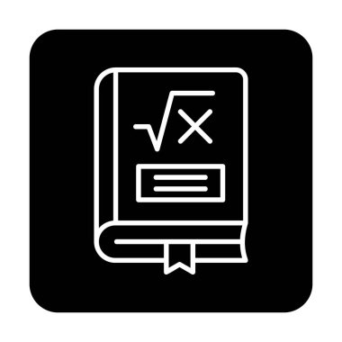 Matematik kitabı. Web simgesi basit illüstrasyon                         