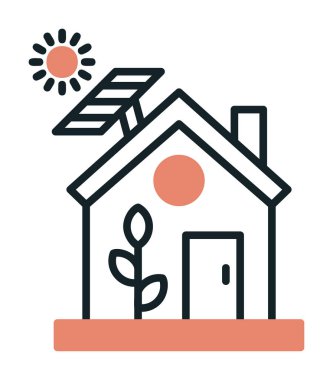 Eco house simge vektör çizim