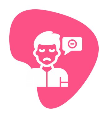 Negatif Düşünce konsepti ikon vektör çizimi