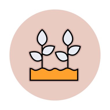 Büyüyen Bitkiler web simgesi, vektör illüstrasyonu 