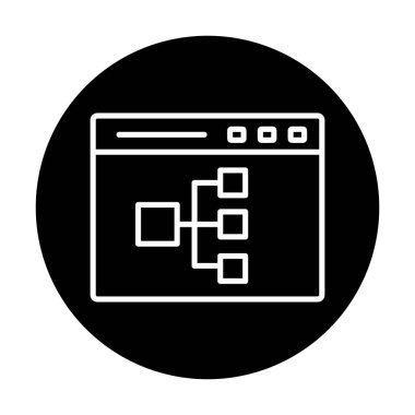 Çevrimiçi Akış Çizelgesi modern simgesinin vektör illüstrasyonu                  