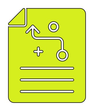 Basit Strateji simgesi, vektör illüstrasyonu