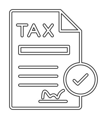 contract icon, vector illustration simple design
