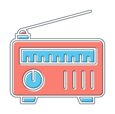radyo simgesi web basit illüstrasyon