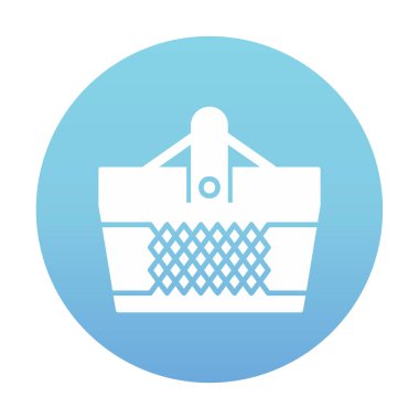 Sepet simgesi, vektör illüstrasyonu 