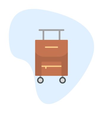 Bavul seyahat çantası ikonu. Bagaj kavramı                                   