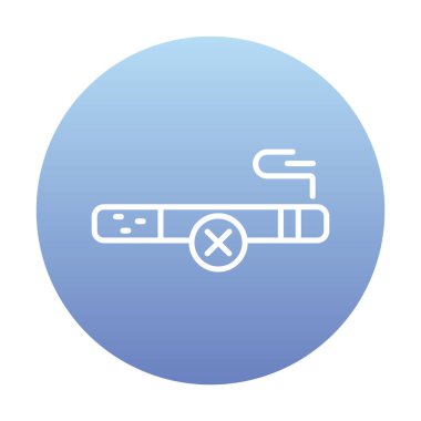 Basit Sigara İçilmez alanı simgesi, vektör illüstrasyonu