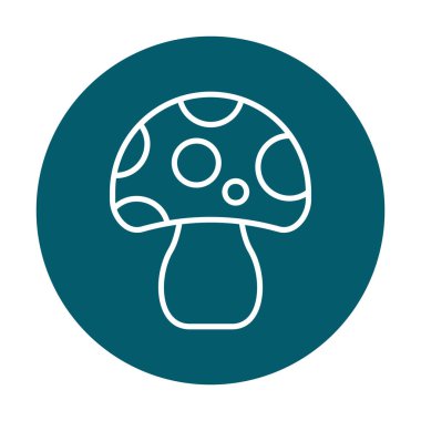 Mantar. Web simgesi basit illüstrasyon