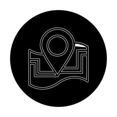 harita işareti simgesi. vektör çizim 