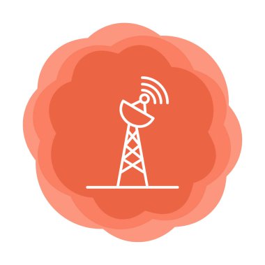 Sinyal Kulesi ikon vektör illüstrasyonu 