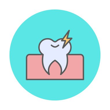 Diş ağrısı ikonu, vektör illüstrasyonu  