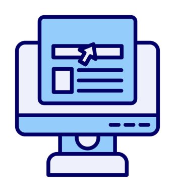 çevrimiçi haber simgesi vektör illüstrasyonu               