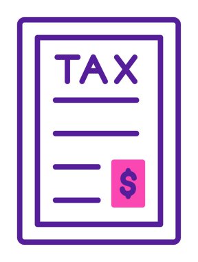 vergi ödeme ikonu vektör illüstrasyonu