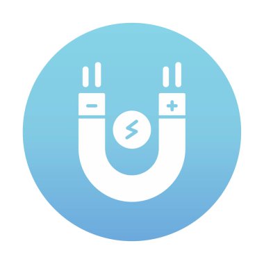 Mıknatıs düz simgesinin vektör çizimi 