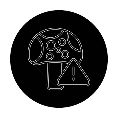 Mantar. Web simgesi basit illüstrasyon