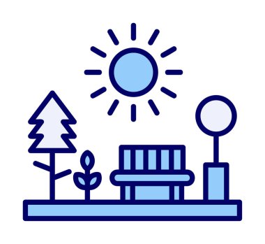 Yedek vektör renk simgesine sahip park 