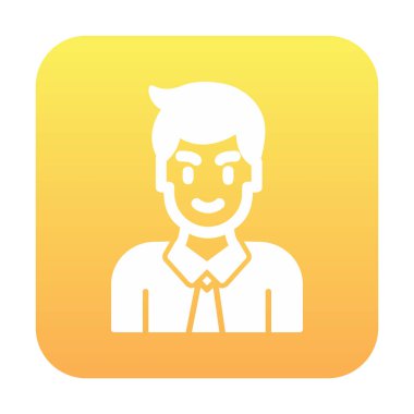 Man web simgesi, vektör illüstrasyonu 