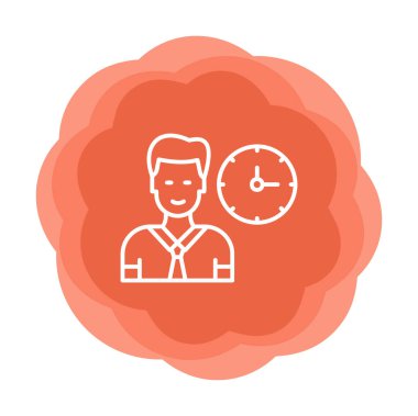 Çalışma Zamanı web simgesi vektör illüstrasyonu