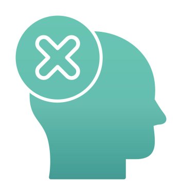 Yanlış vektör düz simgesi düşün 