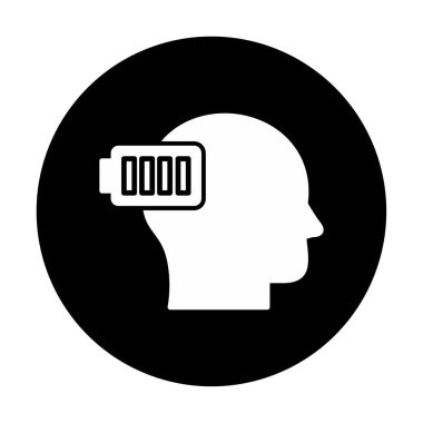 Baş pil simgesinin vektör illüstrasyonu