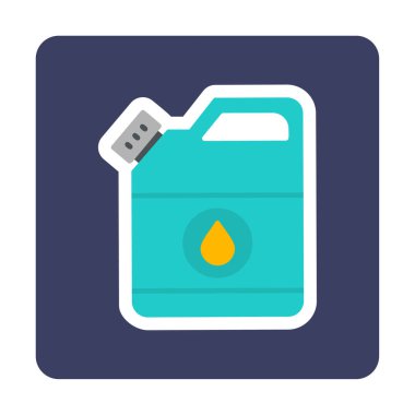 Yağ tenekesi simgesi. Web tasarımı için basit yakıt vektör simgesi çizimi                                