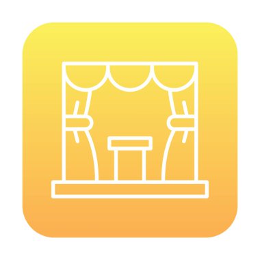 sahne ikonu vektör illüstrasyonu