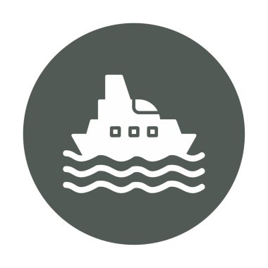 Gemi simgesi, vektör illüstrasyonu