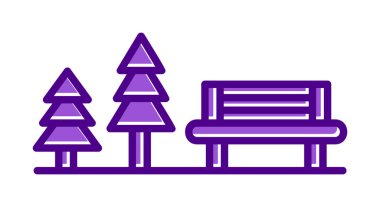 Dinlenme Alanı web simgesi, vektör illüstrasyonu 