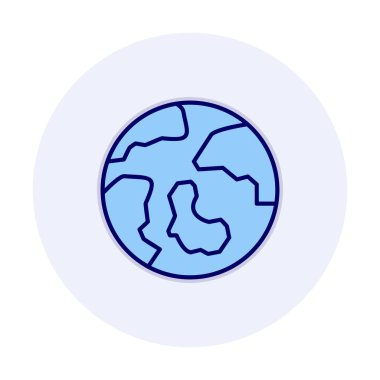 earth icon, vector illustration simple design