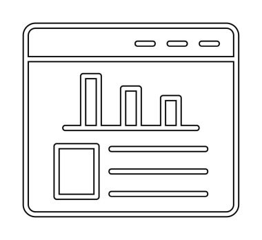 İstatistik simgesinin web vektör çizimi           