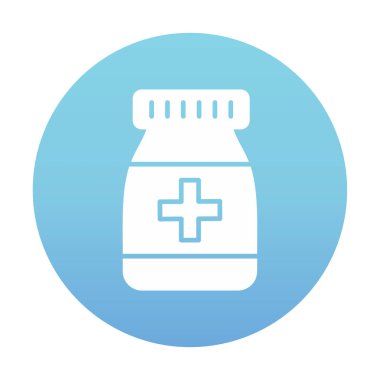 Düz tarzda ilaç şişesi simgesi 