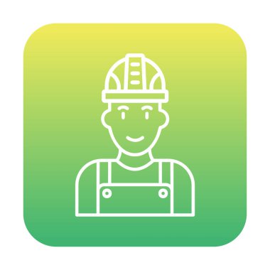 Fabrika İşçi simgesi vektör illüstrasyonu