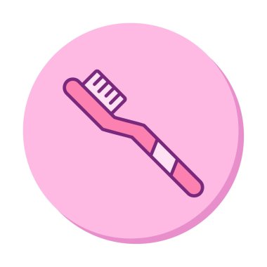 Diş fırçası izole edilmiş simge ögesinin vektör çizimi