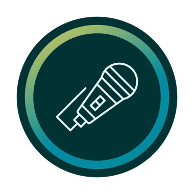 mikrofon web simge vektör çizim 