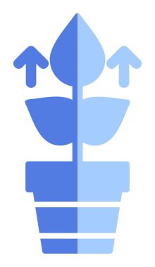 Bitki büyüme ikonu vektör illüstrasyonu