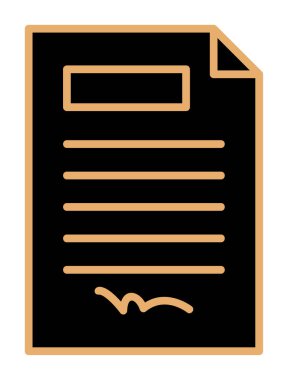 contract icon, vector illustration simple design