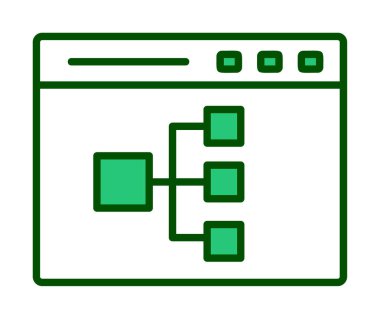 Çevrimiçi Akış Çizelgesi modern simgesinin vektör illüstrasyonu                  