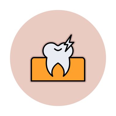 Diş ağrısı ikonu, vektör illüstrasyonu  