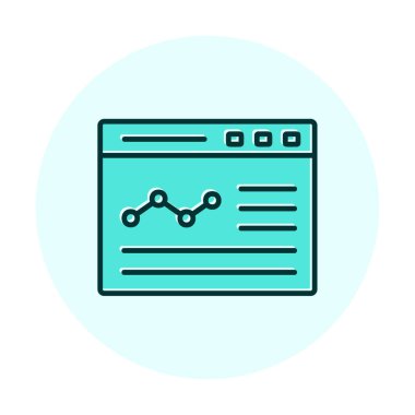 izole edilmiş grafik vektörlü iş web sitesi simgesi 