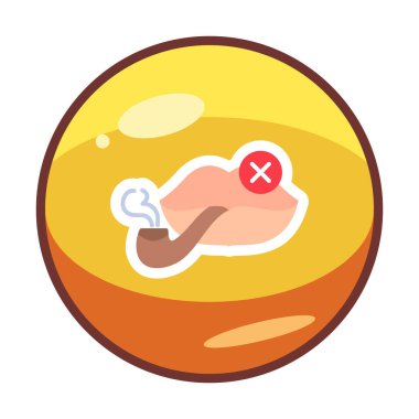 Basit Sigara İçilmez alanı simgesi, vektör illüstrasyonu